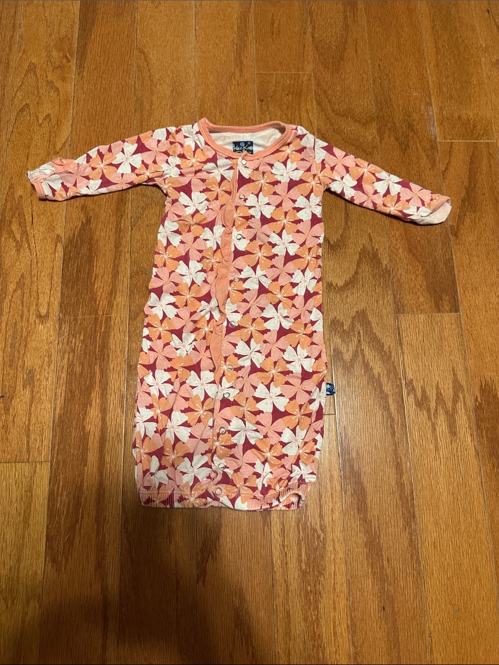 Kickee Pants Pink & Peach Floral Sleep Sack/onesie